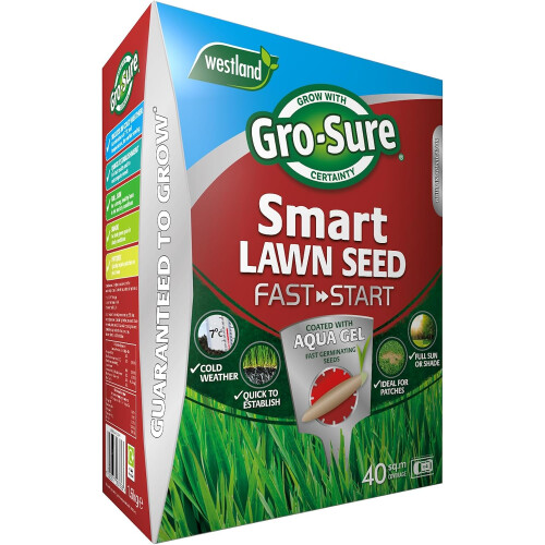 Westland Gro-Sure Smart Lawn Seed Fast Start 40m² Box Fast Growing Grass Seed