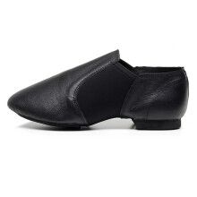PU Leather Slip-On Jazz Shoes for Kids Unisex Solid Color