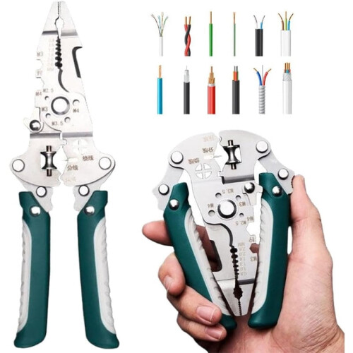 Foldable Wire Stripping and Crimping Pliers 18-in-1 1