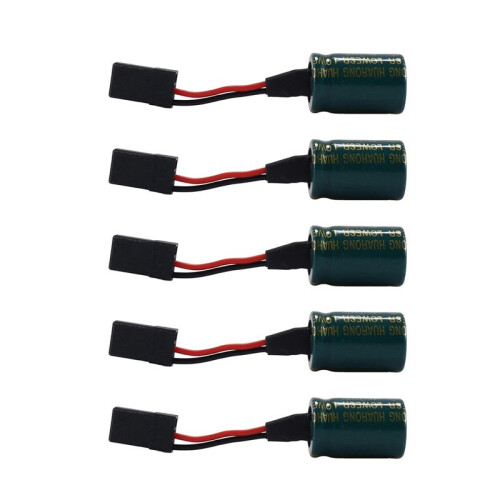 10Pcs 3300UF 16V Voltage Protector A3 Flight Control Receiver Large Capacitor Protector with Plug for RC Drones FUTABA 2
