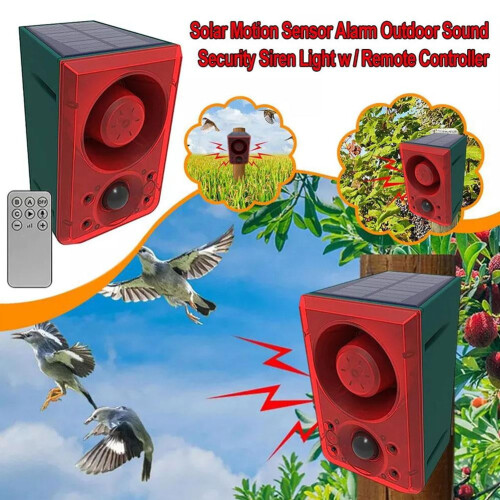 Solar Motion Sensor Alarm with Dog Barking and Gunshot 2