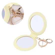 Mini Pocket Makeup Mirror Double-Sided PU Leather Compact