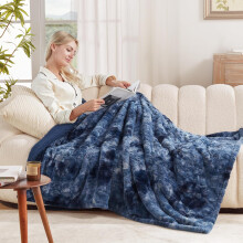 Electric Heated Throw Blanket Faux Fur 6 Heat Levels 50 x