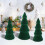 Plastic Flocked Mini Christmas Tree Green Decor 1