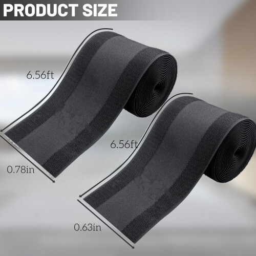 Cable Sleeve with Hook and Loop Fastener Black 0.78 in x 1
