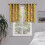 Mustard Yellow Kitchen Tier Curtains 36 Inch Botanical 1
