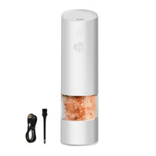 Moulin à Sel et à Poivre Électrique avec Chargeur USB, Broyeur à Sel et à Poivre Automatique, Adapté Aux Cuisines et Aux Restaurants,B