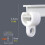 Rail de rideau de plafond flexible blanc 90 cm 6