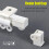 Rail de rideau de plafond flexible blanc 90 cm 7