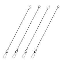 Hanging Steel Cable with Carabiner Hook 4 Pack