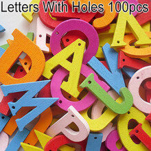 Wooden Flatback Letters and Numbers Crafts 100 pcs