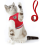 Cat Harness and Leash Set Adjustable Soft Mesh Vest with 2