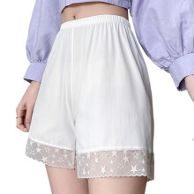 Lace Accent Underwear Shorts for Women Half Slip