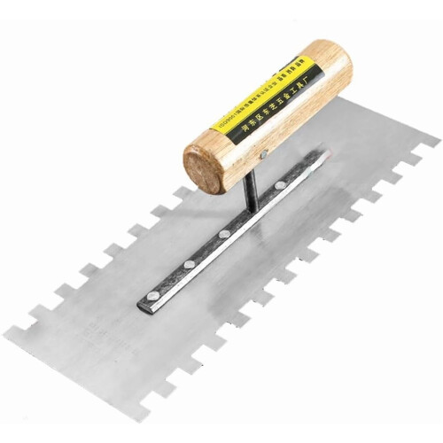 Squared Tip Notch Trowel Stainless Steel 12 inch