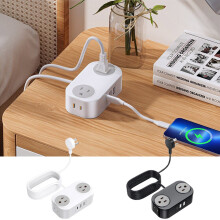 Travel Power Strip with USB and 4 Outlets Compact Portable