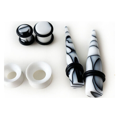 Ear Stretching Kit Acrylic Tapers and Plugs 50 Pieces 2