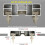 Tringle à rideaux double rail robuste blanche 130 cm 2