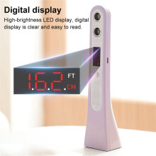 Ultrasonic Portable Stadiometer with LED Display for Accurate Body Height Measurement White