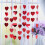 Valentine's Day Heart Ceiling Decor Hanging Garland 4