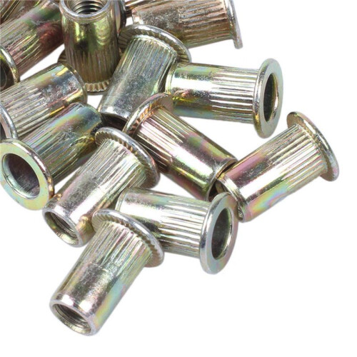 80Pcs Flat  Metric Steel M5 Blind Insert Rivet Nut 1