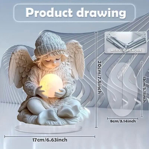 Angel Acrylic Ornament 2D Figure Display Stand 2
