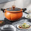 Pumpkin-Shaped Dutch Oven 8L Orange Nonstick Ceramic 3