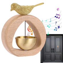 Shopkeepers Bell Wooden Door Chime Brass Decorative Ornament