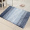 Tapis de bain antidérapant en polyester absorbant l'eau, bleu 4