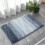 Tapis de bain antidérapant en polyester absorbant l'eau, bleu 5