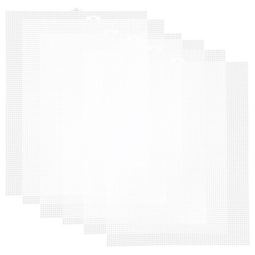 Folhas de Lona Plástica para Bordado e Artesanato Faça Você Mesmo, 13,4 Polegadas X 10,4 Polegadas com Malha de 2,5 mm, 6 Unidades