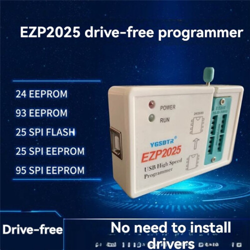 YGSDTR EZP2025 Drive Free USB Programmer Supporta Chip FLASH SPI 24/25/93/95EEPROM BIOS Burning 2