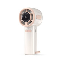 Ventilateur Turbo Portable 100 Vitesses,  Ventilateur à Main avec Crochet de Randonnée, Refroidisseur D'Air de Bureau Rechargeable de Type C A