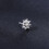 Zirconia Nose Studs Bone Shape Flower Snow Stainless Steel 4