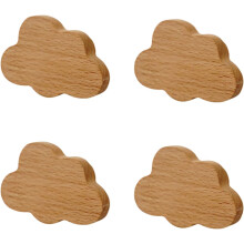 Wooden Drawer Handles Beech Cloud Style 4 pcs
