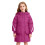Children's Knee-Length Down Jacket White Hot Pink 1