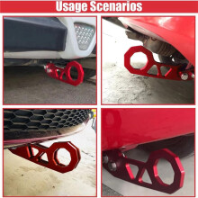 Crochet de Remorquage Universel pour Voiture, Crochet de Remorque de Course pour Pare-Chocs Arrière, Accessoire pour la Plupart des Voitures, SUV et
