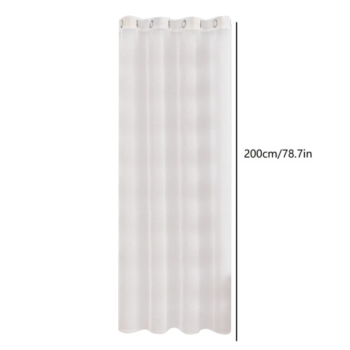 White Sheer Curtains Rod Pocket Voile Panel 78.7 in 2