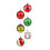 Bruchsichere rote und weiße Bonbonornamente, 3 cm, 24er-Packung 6