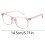 Unisex-Brille mit quadratischen, transparenten Gläsern 2