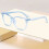 Unisex-Brille mit quadratischen, transparenten Gläsern 3