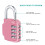 4-Digit Combination Padlock Outdoor Gym School Lock Pink 3