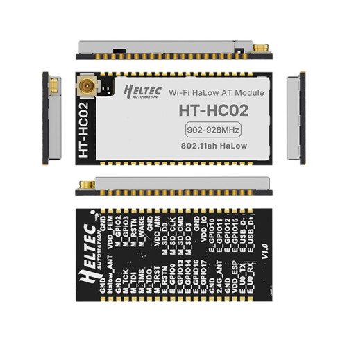 H ELTEC AUTOMATION HT-HC02 Wi-Fi HaLow AT Command Module ESP32-S3 Support AT Command Control 902-928 MHz 21dBm Sub Wi-Fi Module