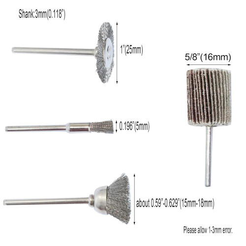 Rotary Tool Brush and Wheel Set 69 pcs 1
