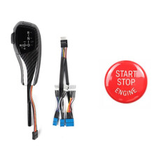 Car Automatic Gear Shift Knob with Engine Start Button Cover for 1 3 5 Series E81 E87 E90 E91 E93 Z4 E89 LHD