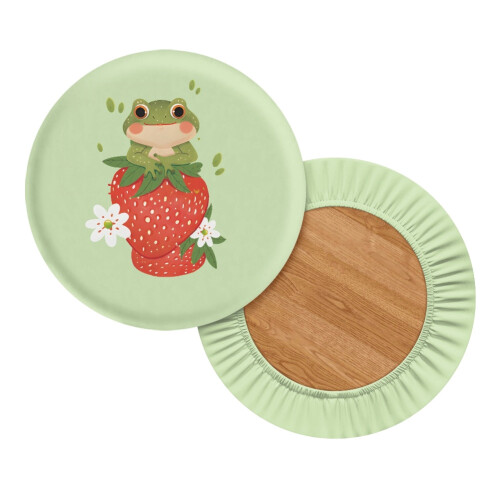 Housse de tabouret de bar Frog Strawberry, coussin taille S, lot de 2 1