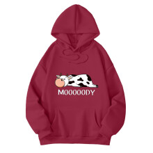 Women's Casual Hoodie Oversized Cow Print Sweatshirt 1