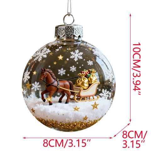 Décoration de Noël en plastique représentant un cheval (1 pièce) 1