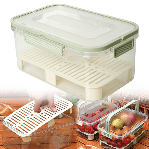 Portable Insulated Cooler Box with Drain and Divider 1-Pack