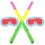 Eyeglasses Piñata Hanging Decor Multi-Colored Paper 4 pcs 1