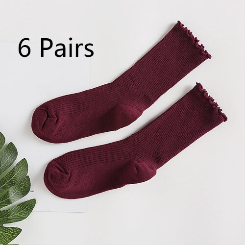 Women's Ankle Socks Cotton Lace Trim Medium